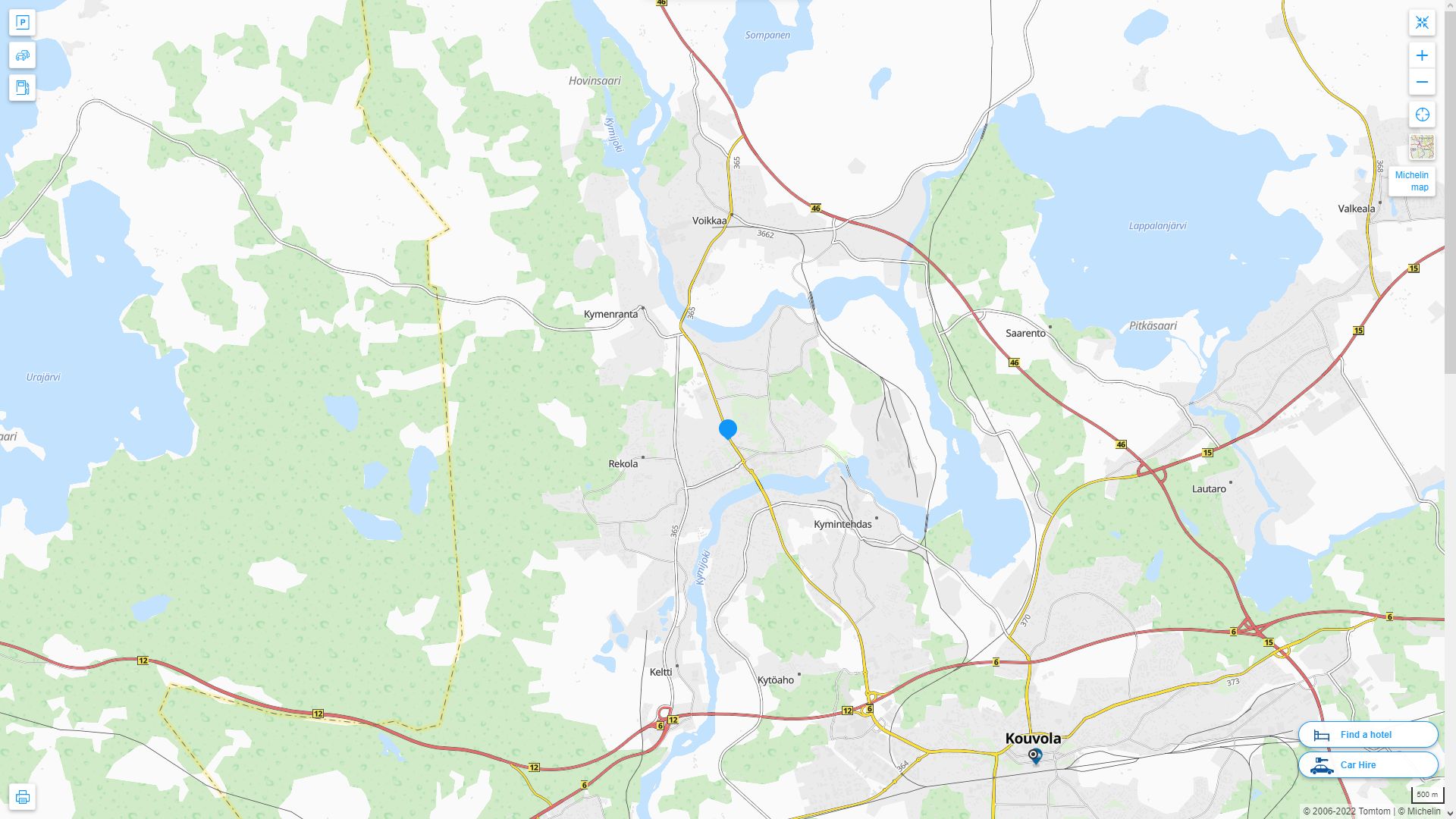 Kuusankoski Finlande Autoroute et carte routiere